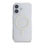 Калъф GUESS Apple iPhone 16, IML Glitter Ring MagSafe /прозрачен/