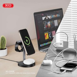 Холдер XO 15W 3в1 Wireless за бюро /черен/