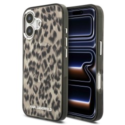 Калъф Karl Lagerfeld Apple iPhone 17, IML Leopard MagSafe /кафяв/