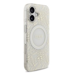 Калъф GUESS Apple iPhone 17, Flowers Allover MagSafe /бял/