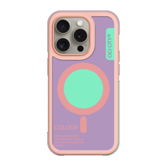 Калъф CiCi Color Bumper MagSafe Apple iPhone 17 /розово-лилав/