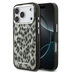 Калъф Karl Lagerfeld Apple iPhone 17 Pro, IML Leopard MagSafe /кафяв/