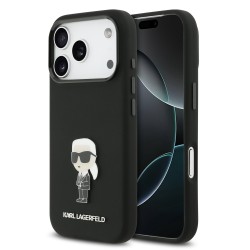 Калъф Karl Lagerfeld Apple iPhone 17 Pro, Liquid Silicone K/C MagSafe /черен/