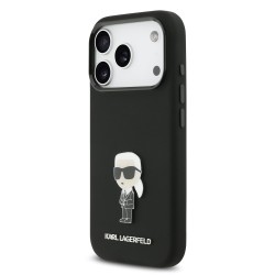 Калъф Karl Lagerfeld Apple iPhone 17 Pro, Liquid Silicone K/C MagSafe /черен/