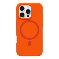 Калъф Liquid Silicone Apple iPhone 17 Pro Max, MagSafe /Sunset flame/