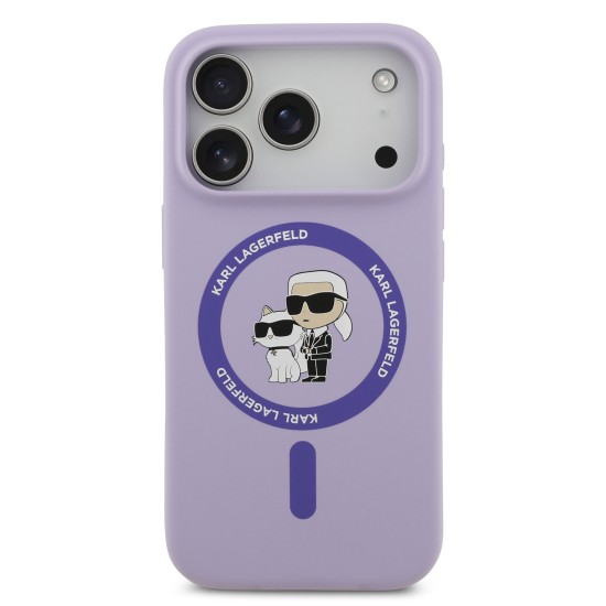 Калъф Karl Lagerfeld Apple iPhone 17 Pro, Liquid Silicone MagSafe /лилав/ 