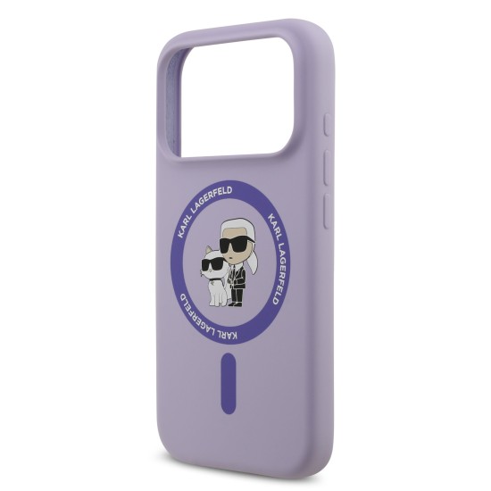 Калъф Karl Lagerfeld Apple iPhone 17 Pro, Liquid Silicone MagSafe /лилав/ 