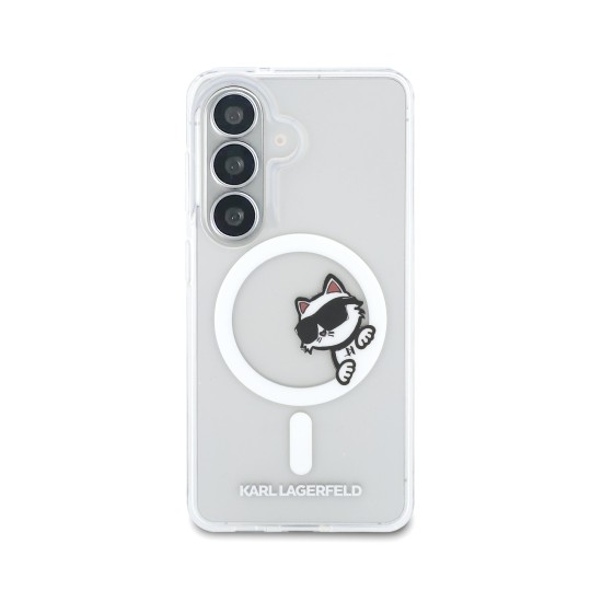 Калъф Karl Lagerfeld Samsung S26, IML Choupette Peekaboo MagSafe /прозрачен/ 