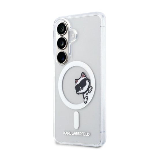 Калъф Karl Lagerfeld Samsung S26, IML Choupette Peekaboo MagSafe /прозрачен/ 