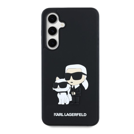 Kейс Karl Lagerfeld 3D Rubber, Samsung S24 FE /черен/
