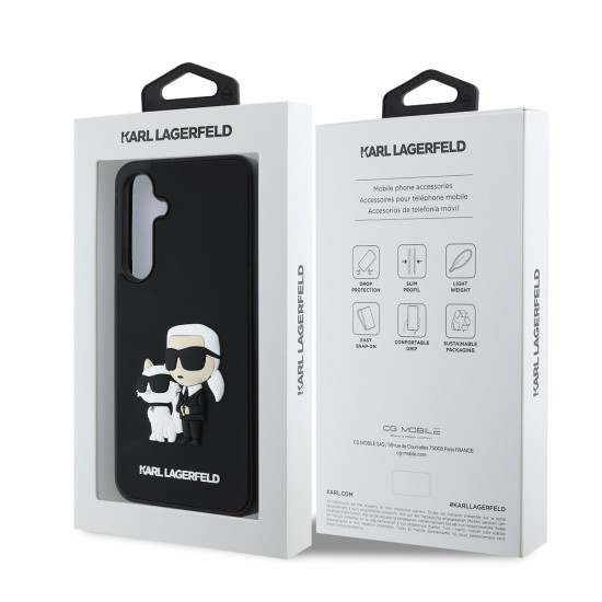 Kейс Karl Lagerfeld 3D Rubber, Samsung S24 FE /черен/