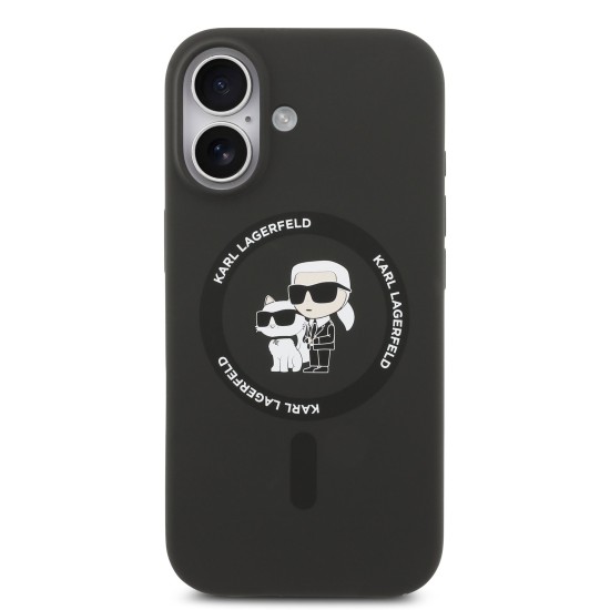 Калъф Karl Lagerfeld Apple iPhone 17, Liquid Silicone MagSafe /черен/ 