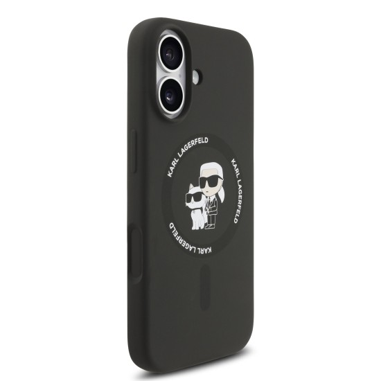 Калъф Karl Lagerfeld Apple iPhone 17, Liquid Silicone MagSafe /черен/ 