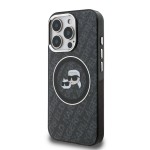 Калъф Karl Lagerfeld Apple iPhone 16 Pro Max, Heads Repeated Logo MagSafe /черен/
