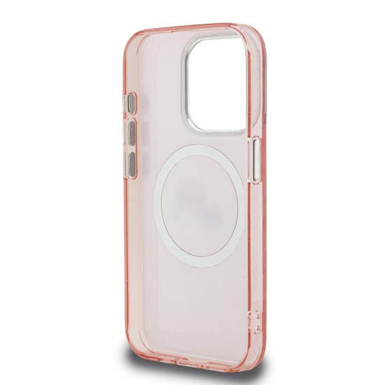 Калъф Karl Lagerfeld Apple iPhone 16 Pro, Heads Repeated Logo MagSafe /розов/