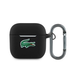 Калъф за Airpods 4, LACOSTE Croc Logo /черен/