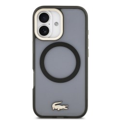 Калъф LACOSTE Apple iPhone 17, Frosted Finish Gold Logo MagSafe /черен/