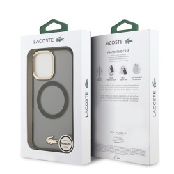 Калъф LACOSTE Apple iPhone 17, Frosted Finish Gold Logo MagSafe /черен/