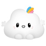 Нощна лампа Nimbo, Silicone Cloud, USB /бяла/