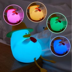 Нощна лампа Nimbo, Silicone Drinking duck, USB /бяла/