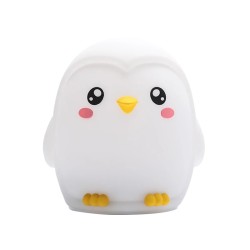 Нощна лампа Nimbo, Silicone Penguin, USB /бяла/