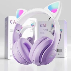 Безжични слушалки HF Bluetooth Overear, CAT ear STN-28 Pro /лилави/