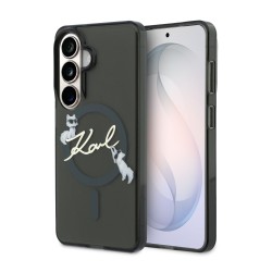 Калъф Karl Lagerfeld Samsung S26, IML Choupette Head MagSafe /черен/