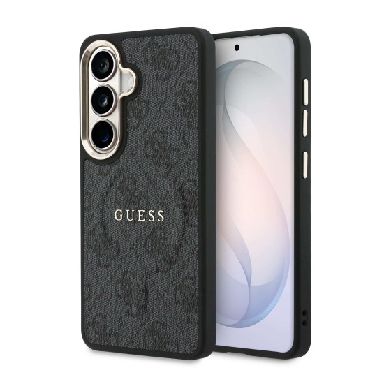 Калъф GUESS Samsung S26, PU Leather 4G Gold Frame MagSafe /черен/