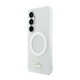 Калъф LACOSTE Samsung S26, PC/TPU Frosted Finish Gold Logo MagSafe /бял/