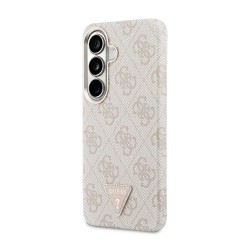 Калъф GUESS Samsung S26, PU Leather 4G Strass Triangle Logo Gold Frame MagSafe, /розов/
