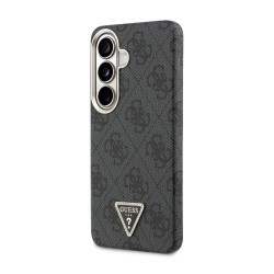 Калъф GUESS Samsung S26, PU Leather 4G Strass Triangle Logo Gold Frame MagSafe, /черен/