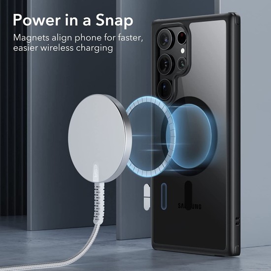 Калъф ESR Classic Hybrid Samsung S26 Ultra, MagSafe /прозрачно + черно/