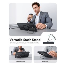 Калъф ESR Classic Hybrid със стойка, Samsung S26 Ultra, MagSafe /матово черен/