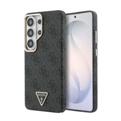Калъф GUESS Samsung S26 Ultra, PU Leather 4G Strass Triangle Logo Gold Frame MagSafe /черен/