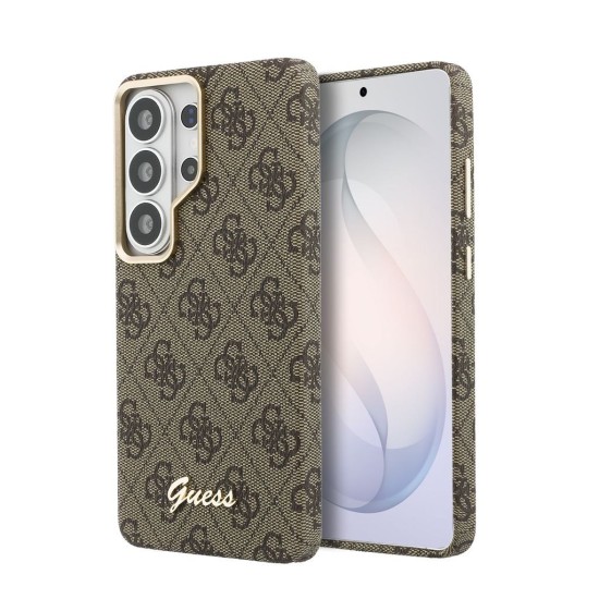 Калъф GUESS Samsung S26 Ultra, PU 4G Script Metal Logo MagSafe /кафяв/ 