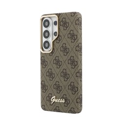 Калъф GUESS Samsung S26 Ultra, PU 4G Script Metal Logo MagSafe /кафяв/ 