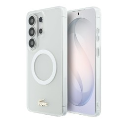 Калъф LACOSTE Samsung S26 Ultra, PC/TPU Frosted Finish Gold Logo MagSafe /бял/