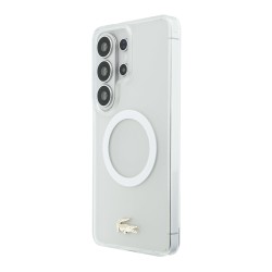Калъф LACOSTE Samsung S26 Ultra, PC/TPU Frosted Finish Gold Logo MagSafe /бял/