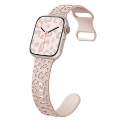 Каишка за Apple Watch 38/40/41мм, Leopard Pattern Strap /розов пясък/