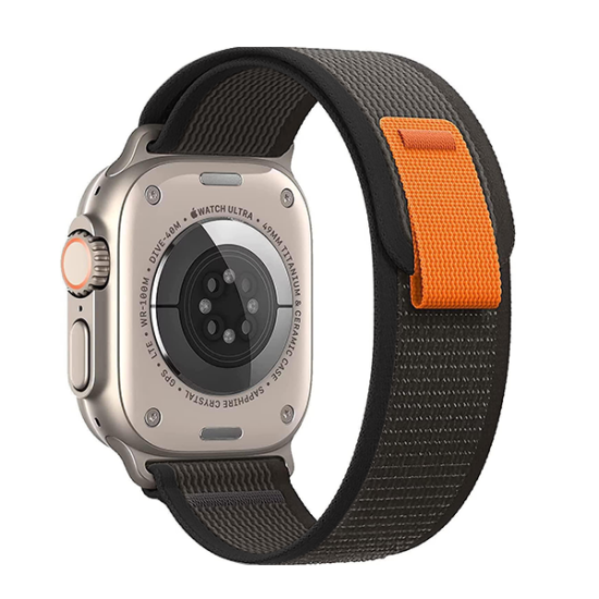 Каишка за Apple Watch 38/40/41мм, Trail Loop /тъмносиво + черно/