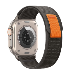 Каишка за Apple Watch 38/40/41мм, Trail Loop /тъмносиво + черно + сиво/