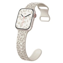 Каишка за Apple Watch 38/40/41мм, Leopard Pattern Strap /крем/