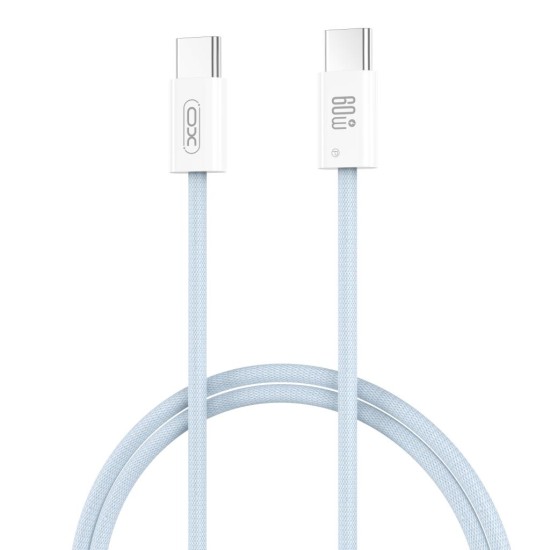 Кабел XO Type-C - Type-C, 1м, 60W, Braided, NB-Q273 /син/