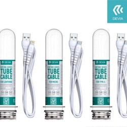 Кабел USB - Lightning, DEVIA, 2.1A, 1м