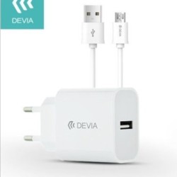 Зарядно Devia, 220V / 2.1A + Micro кабел